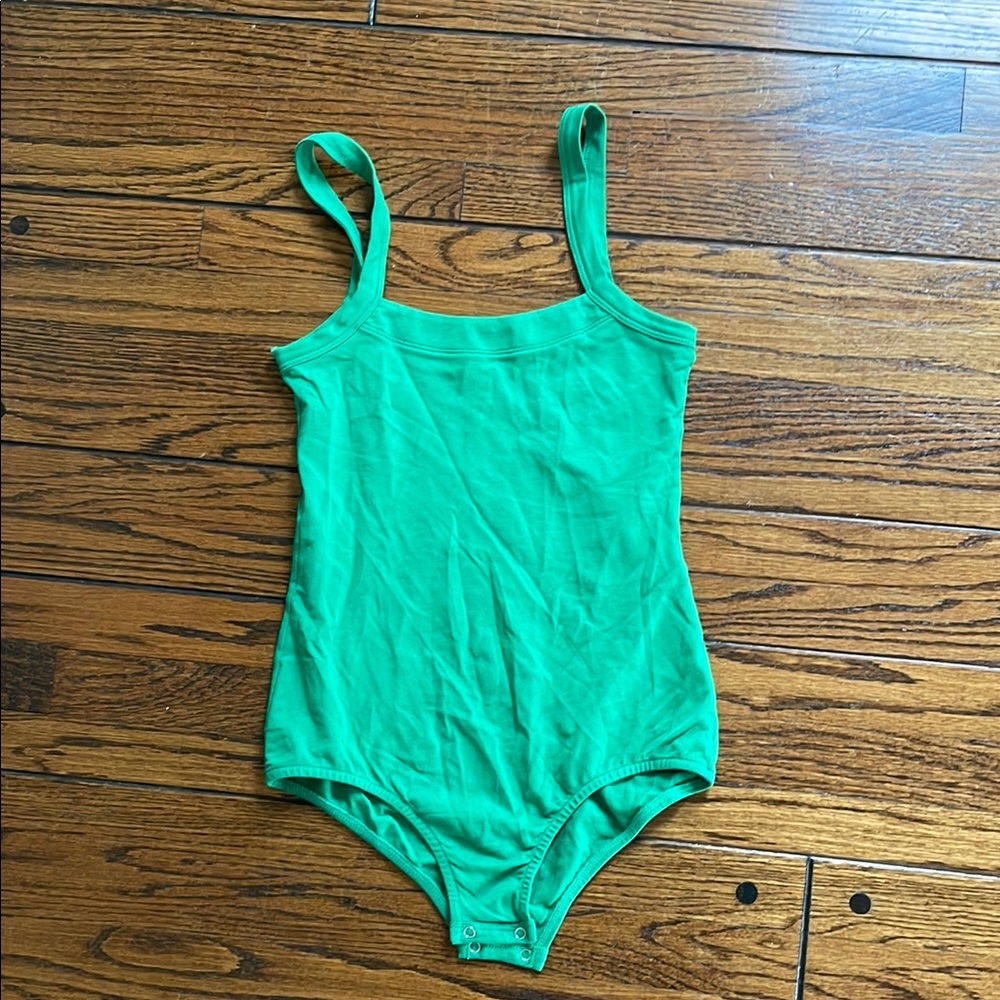 Wray Green Sleeveless Bodysuit